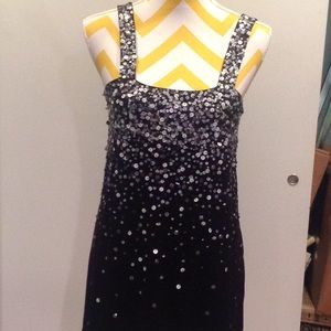 INC Black sequined top